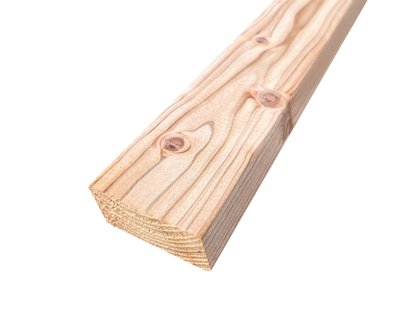 Lärche Rhombusleisten abgerundet 28 x 65 mm